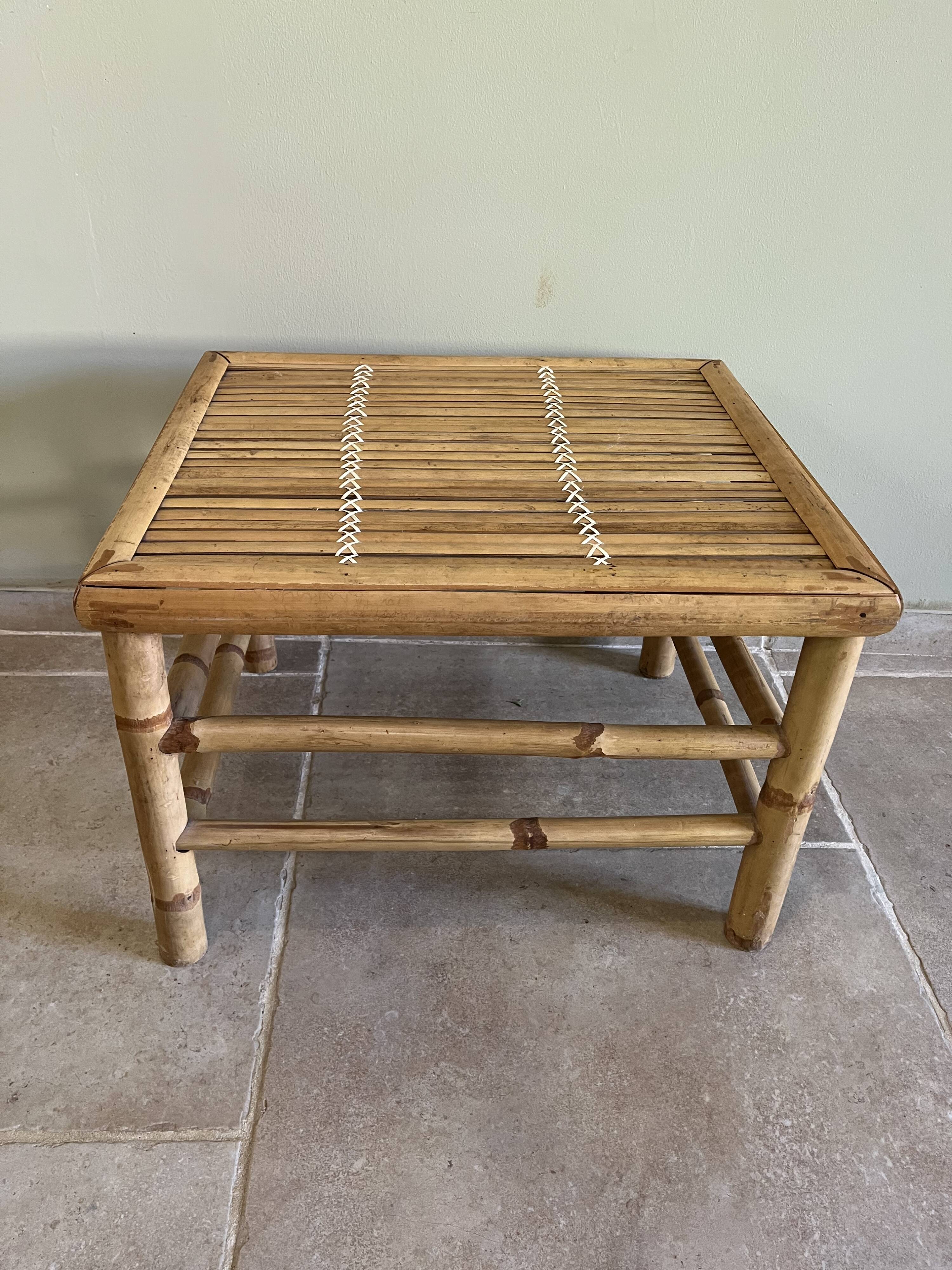 Vintage bamboo coffee table