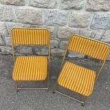 Two folding chairs, Lafuma, France, 1970
