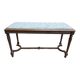 Louis XVI style piano bench with fabric seat