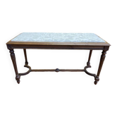 Louis XVI style piano bench with fabric seat