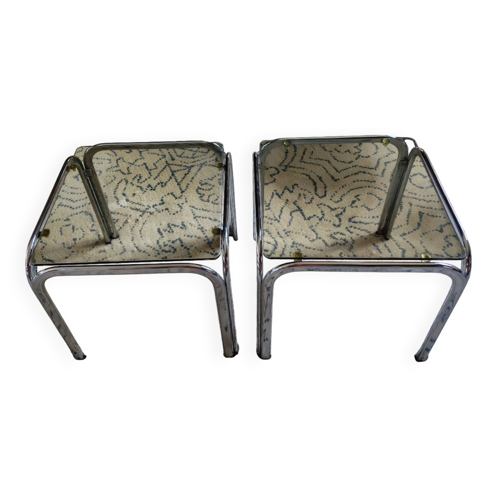 Pair of vintage 1970s side tables.