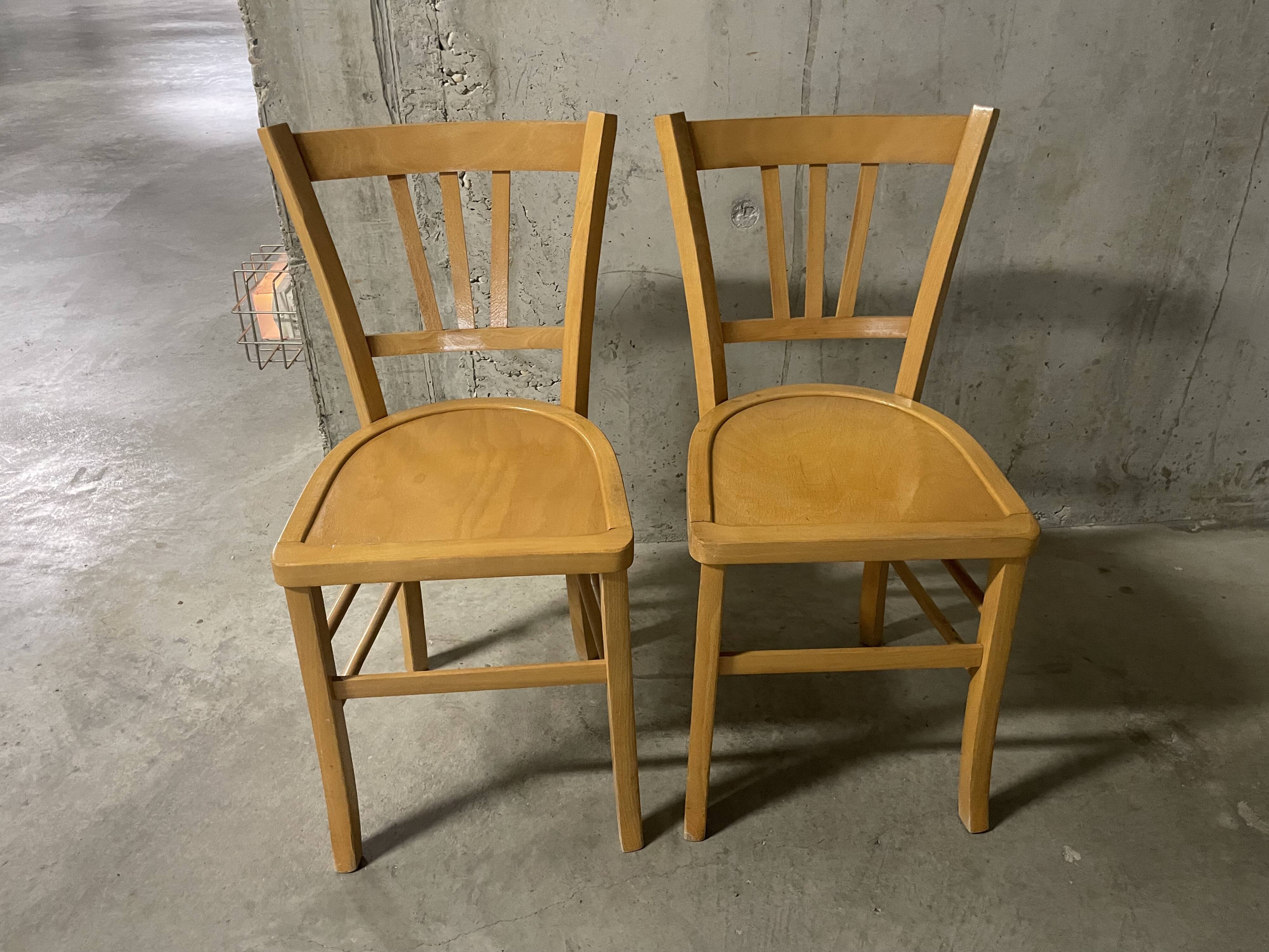 Pair of 1970s bistro chairs