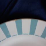 Sarreguemines set of 4 flat plates vintage colors tangy