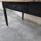 Table de ferme ancienne patiné noir -1m30