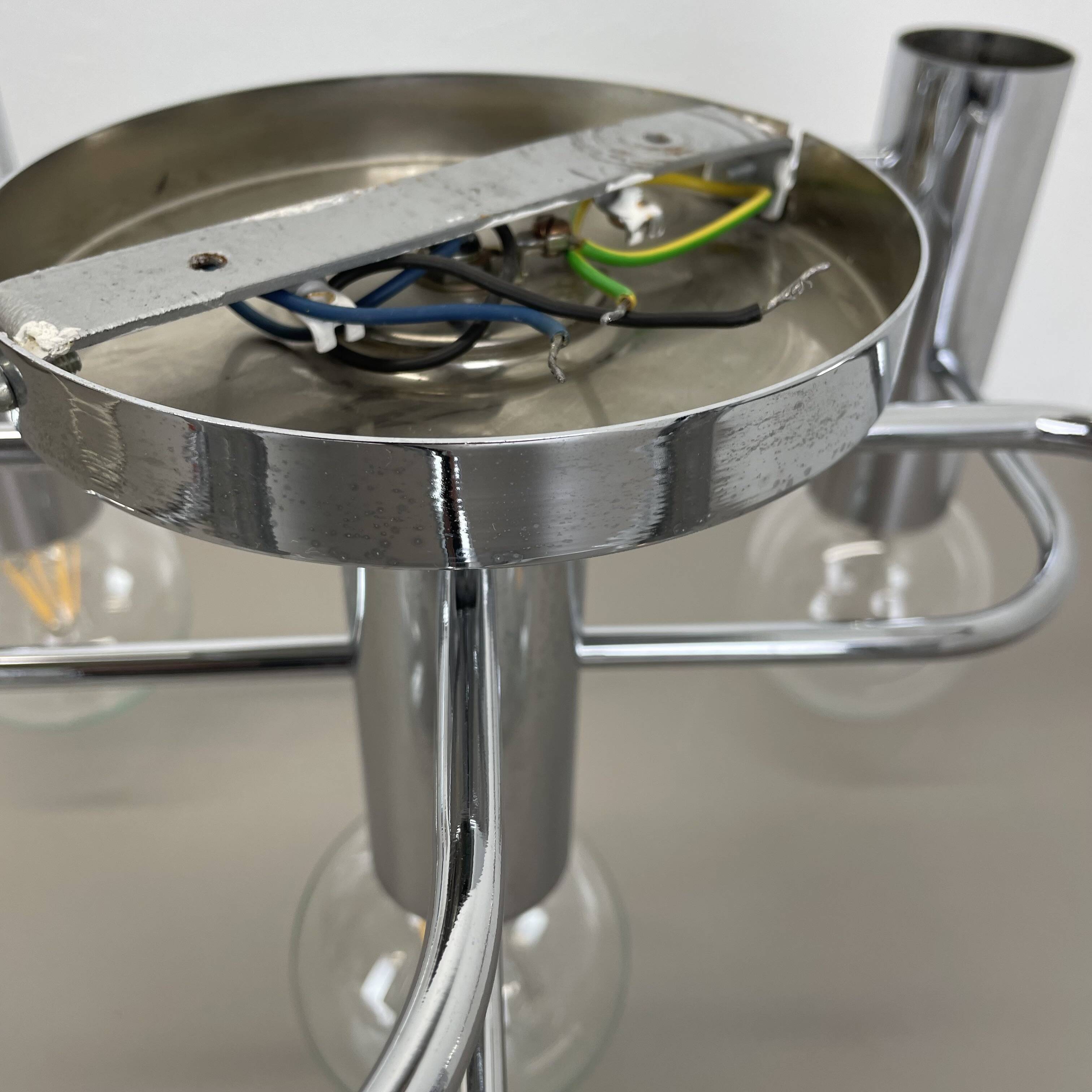 Beautiful 5-light sciolari ceiling light sconces by leola leuchten germany 1970s