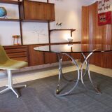 Chrome and glass table 1970s