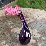 vase, blown glass soliflore, numbered 04, signed MDINA GLASS MALTA, vintage