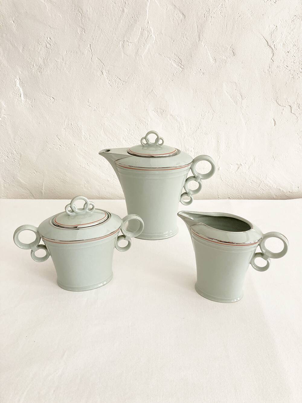ALP Czechoslovakia ceramic coffee, sugar and creamer set, 1970s