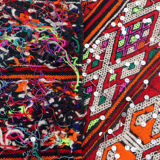 Kilim Tellisse red wool flat carpet 145 x 270 cm