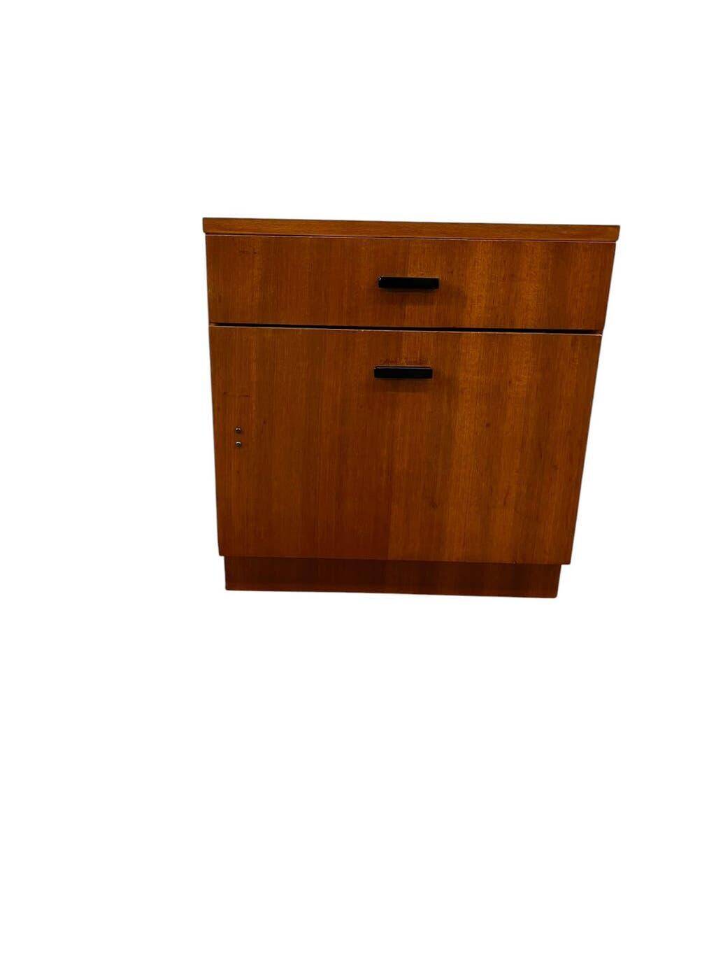 Vintage wooden mini armoire / bedside table