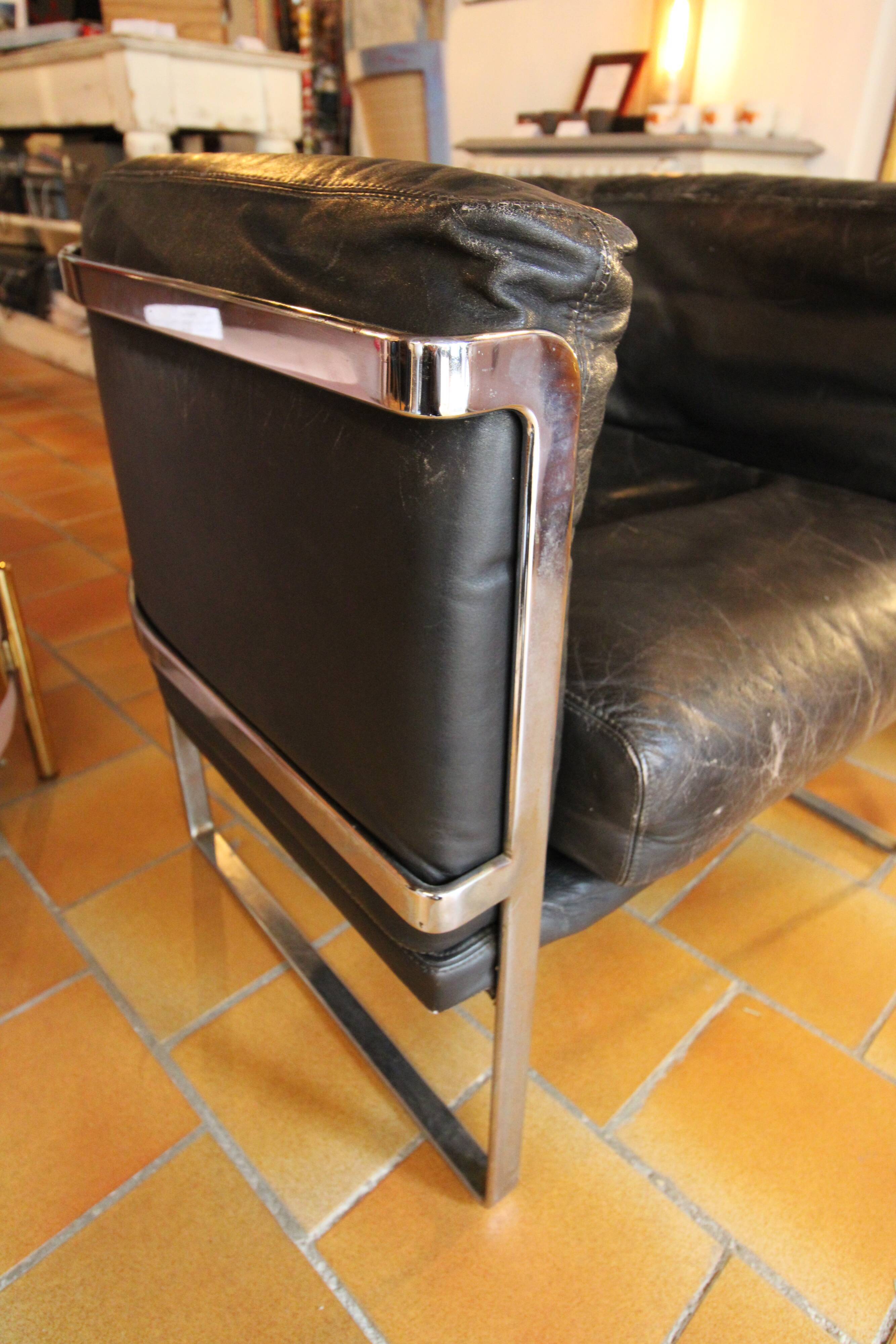 Leather armchair 1970s