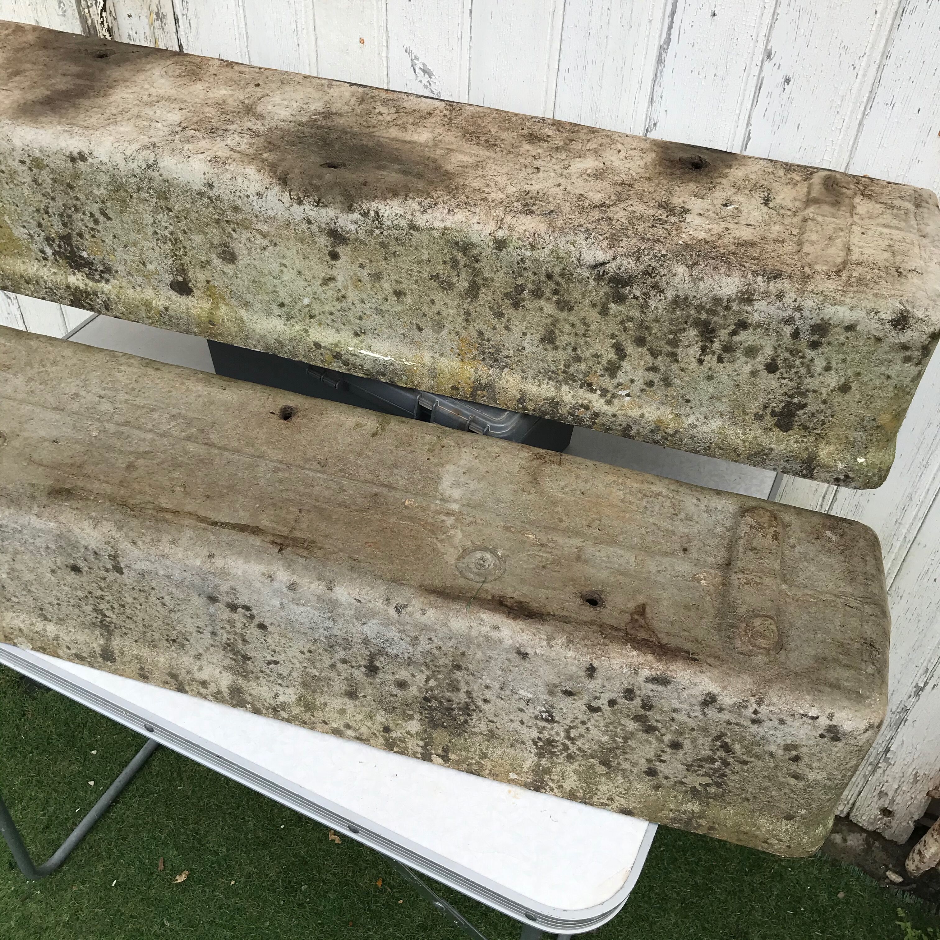 Pair of vintage fibrociment planters