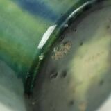 Pair of Blue Art Nouveau Vases Flemish Pottery Antiques