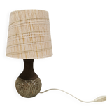 Beautiful ceramic table lamp with original shade, designed by Chris Haslev for Jeti ceramics Denmark