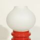 Vintage lamp in red & opaline ceramic, Germany 1960s