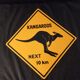 Australian style road sign - Kangaroos Next 10 Km