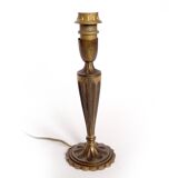Pied de lampe bronze cannelé