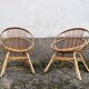Paire de chaise loveuse fauteuil en rotin bambou 1950