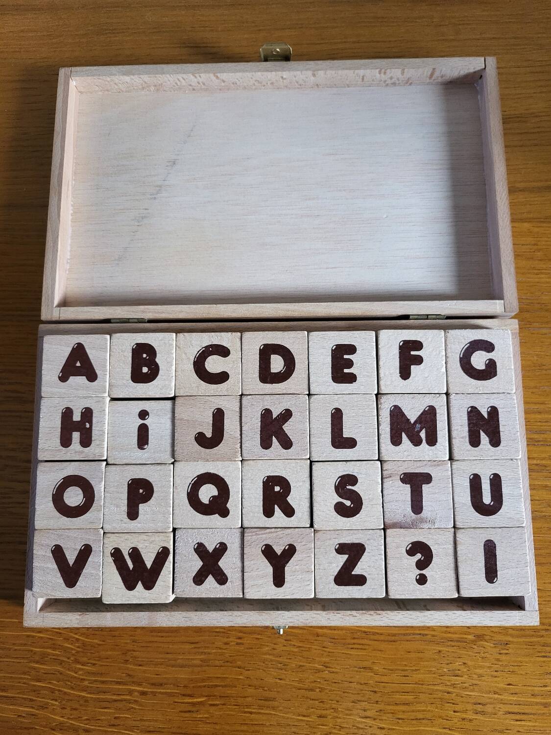 Wooden Alphabet cube game