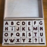 Wooden Alphabet cube game