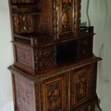 Furniture 2 Breton bodies in oak wood carved with characters
