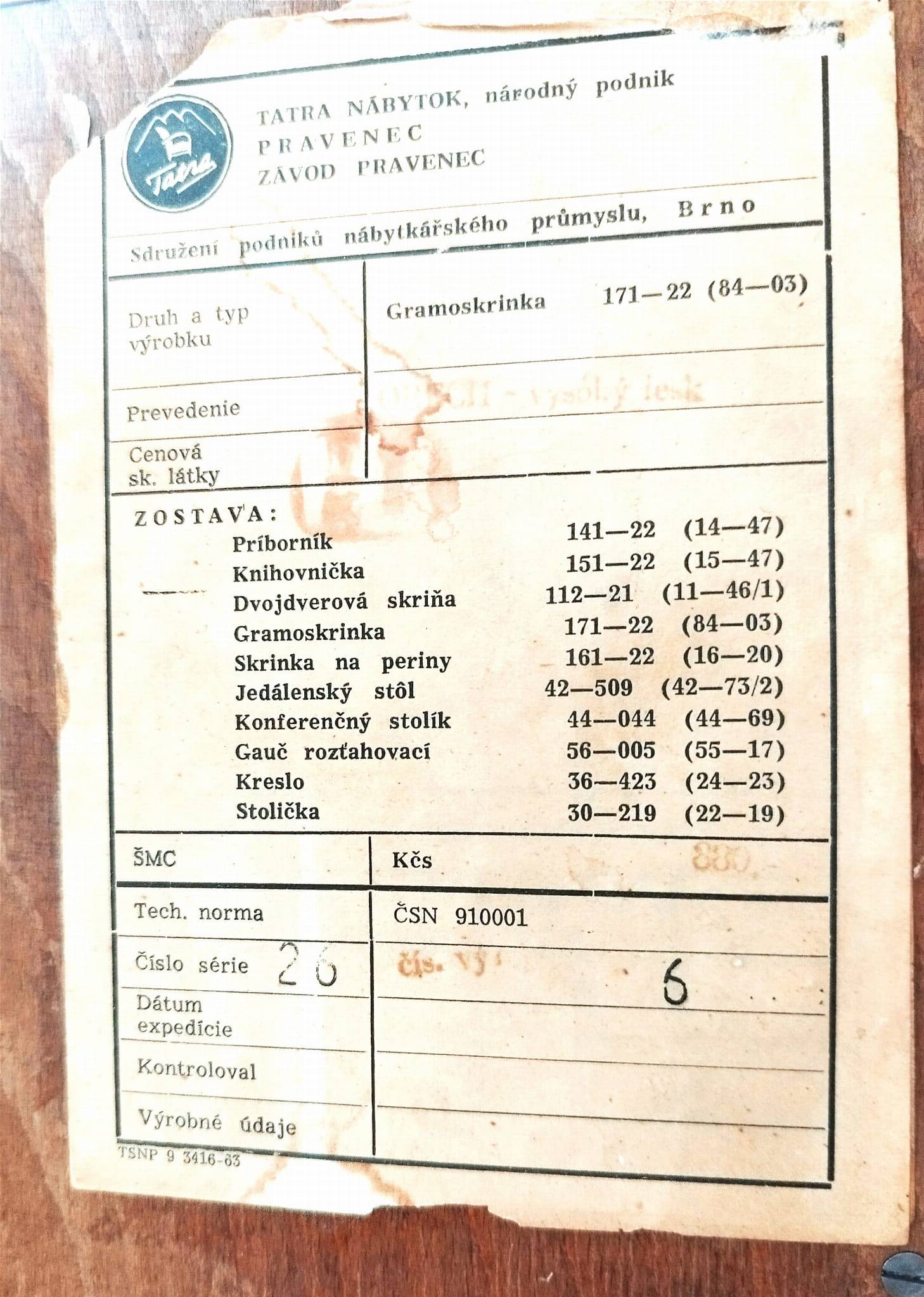 Chest of drawers prod. Czechoslovakia, 70's, Vintage