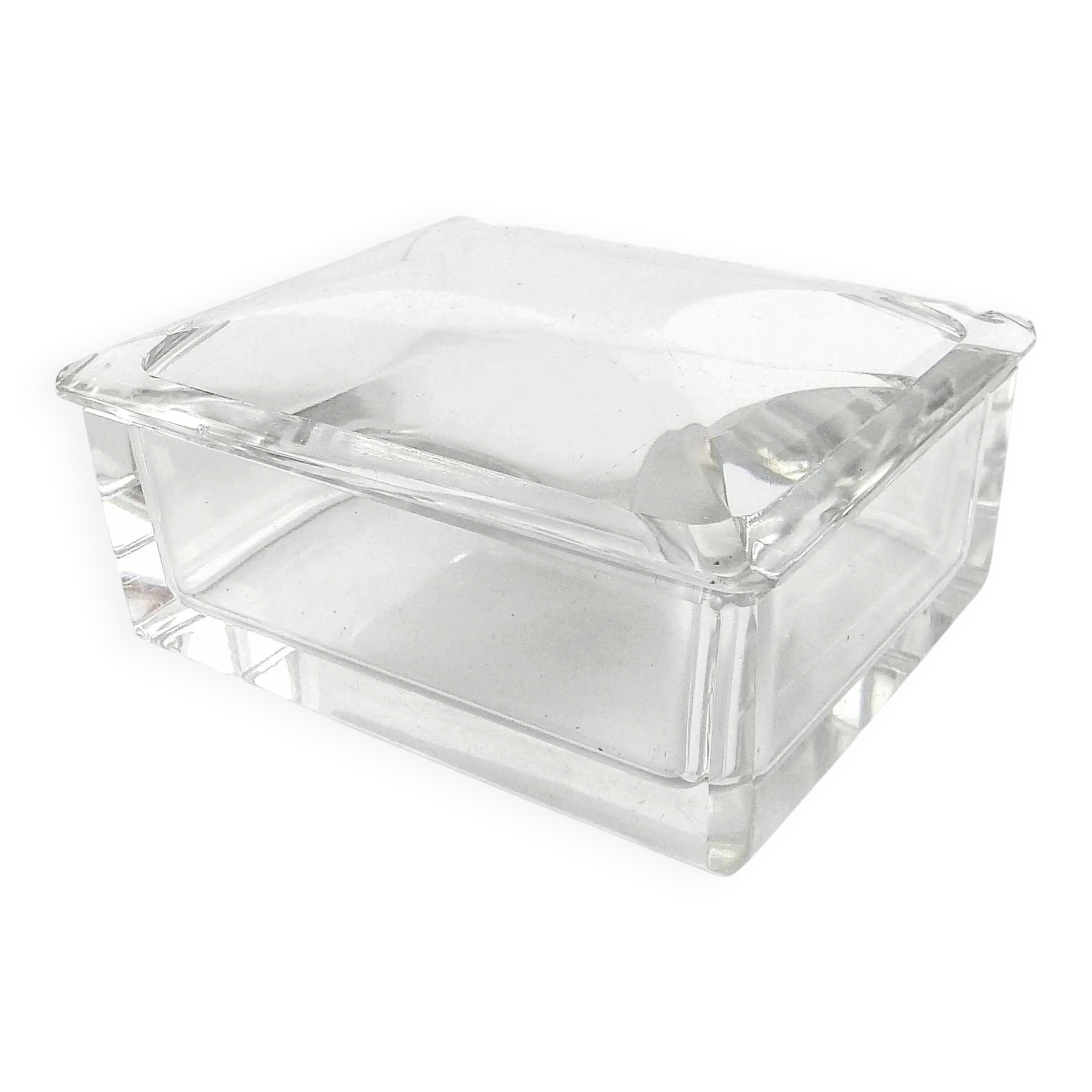 Bonbonnière Art Déco, cristal, Moser, Tchécoslovaquie, années 1930