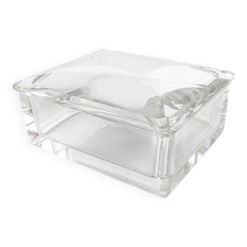 Art Deco bonbonniere, crystal, Moser, Czechoslovakia, 1930s