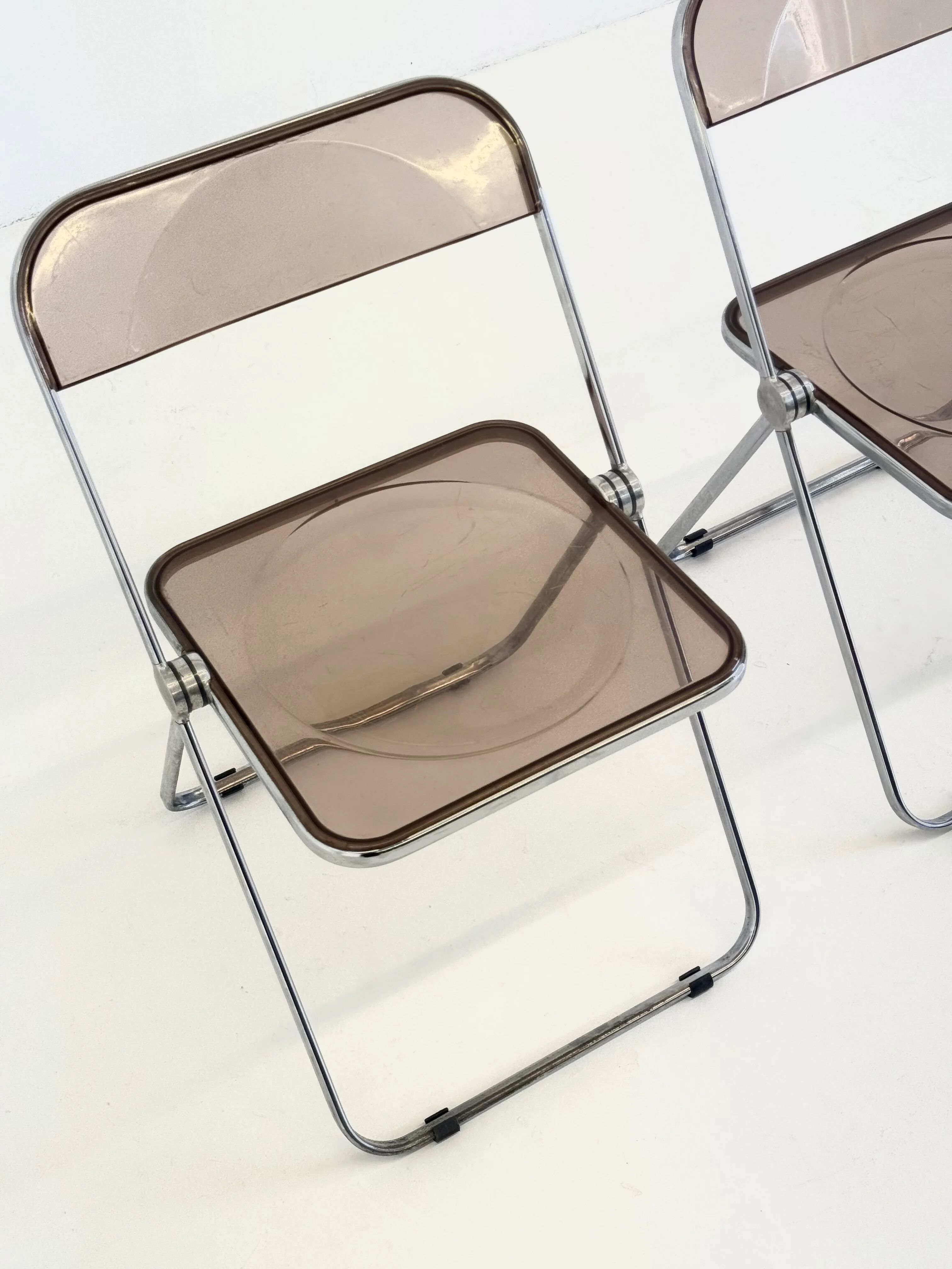 Set of 2 Plia folding chairs for Anonima Castelli by Giancarlo Piretti
