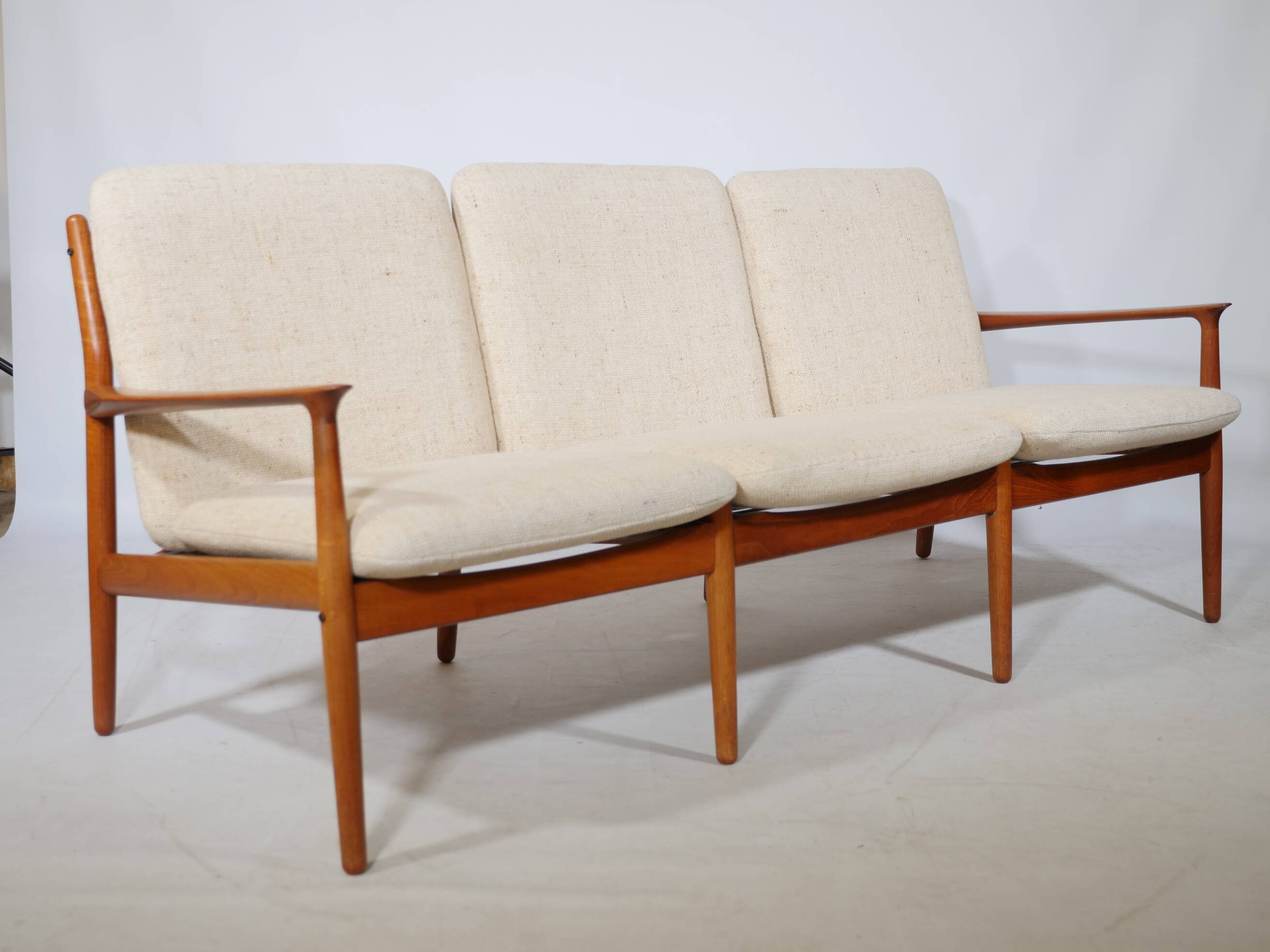 Danish Design Teak Sofa Couch Three-Seater by Svend Aage Eriksen for Glostrup, 1960s