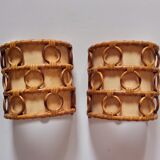 Vintage bamboo sconces