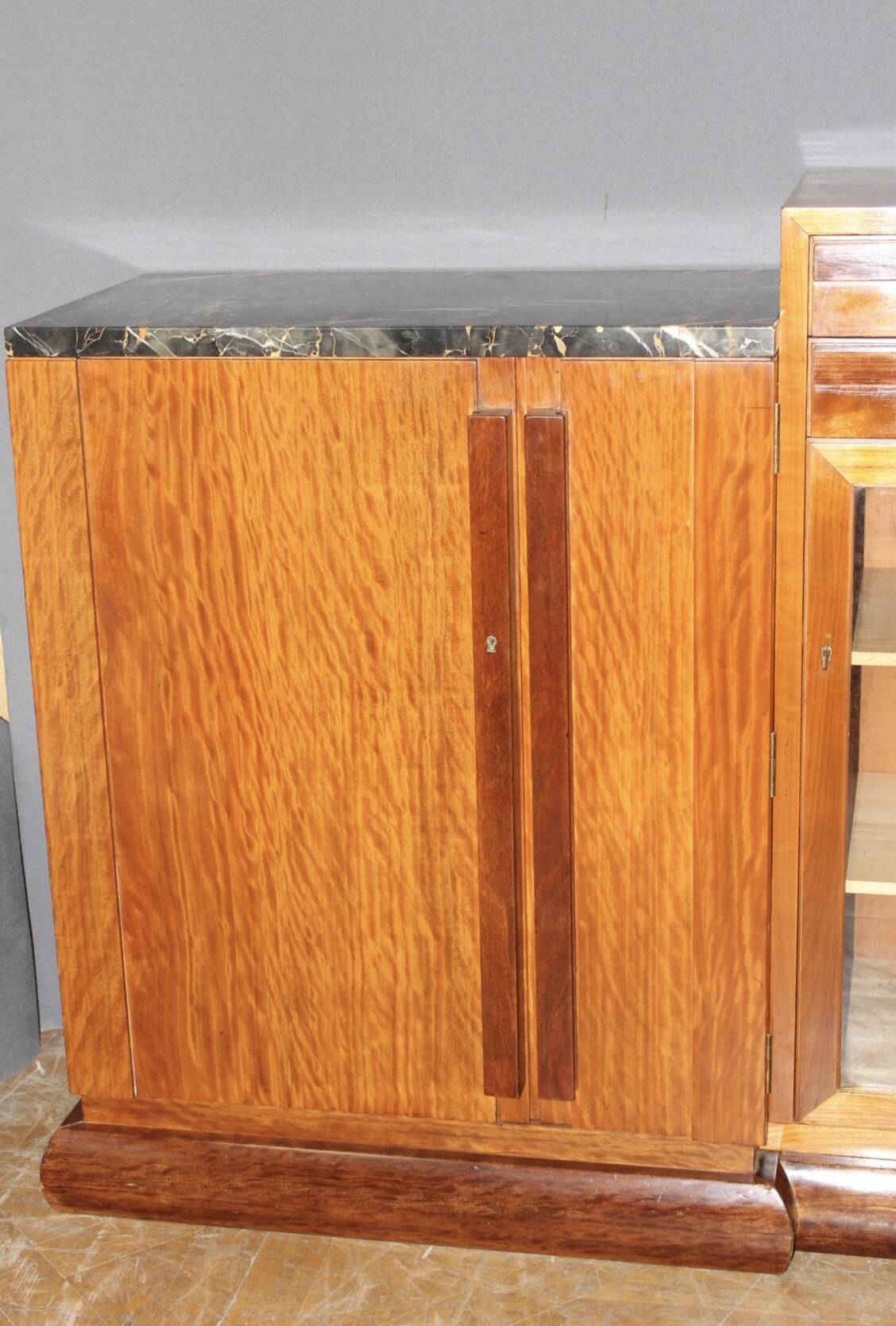 Art Deco mahogany enfilade, attributed to André Sornay around 1930.
