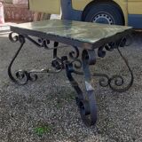 Table en fer forget et marbre 1930 1940