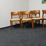 A set of six vintage Danish design dinning chairs by Niels Koefoed