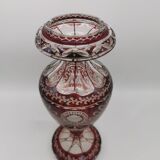 Vase à bulbe cristal rouge