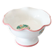Grande coupe sur pied / Compotier artisanal en céramique émaillée