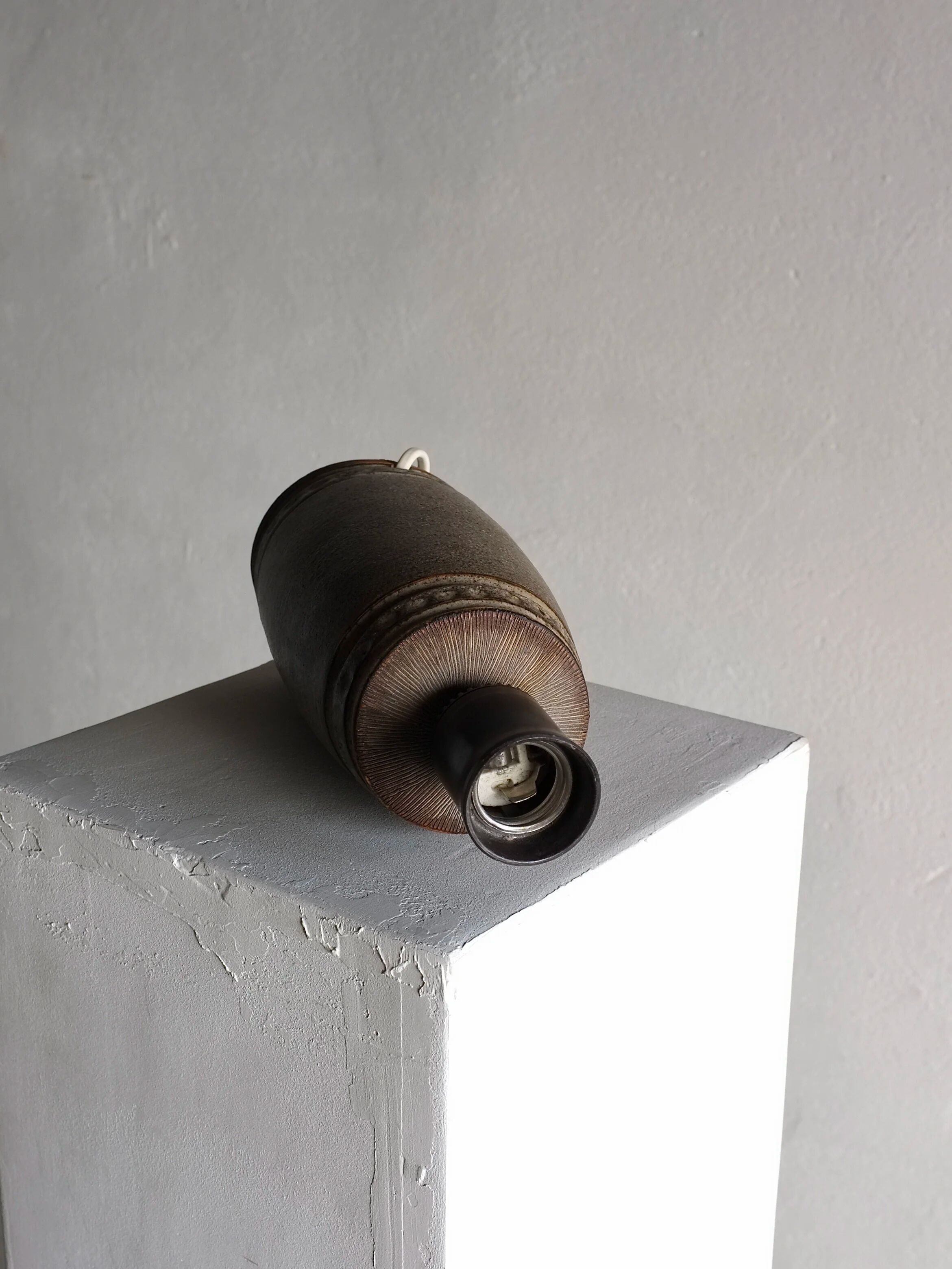 Mid-century stoneware table lamp base by Irma Yourstone | Sweden
