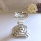 Candle holder on silver metal base Regency Style 20th West Germany
