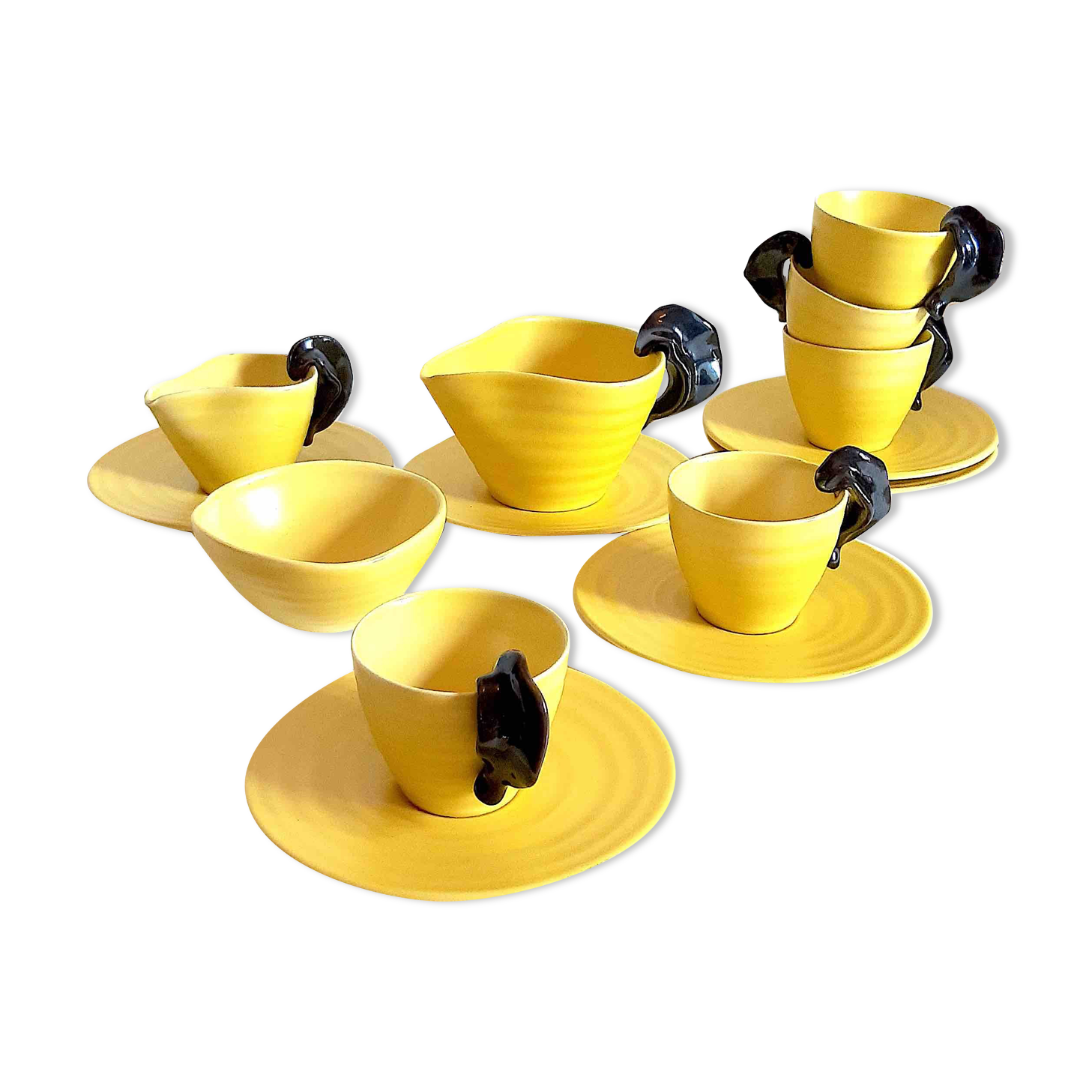 Tea set in vintage ceramic design 60s