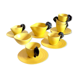 Tea set in vintage ceramic design 60s