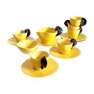 Tea set in vintage ceramic design 60s