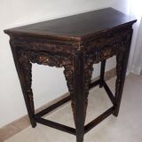 Ancienne console chinoise en bois laqué, chine dynastie qing