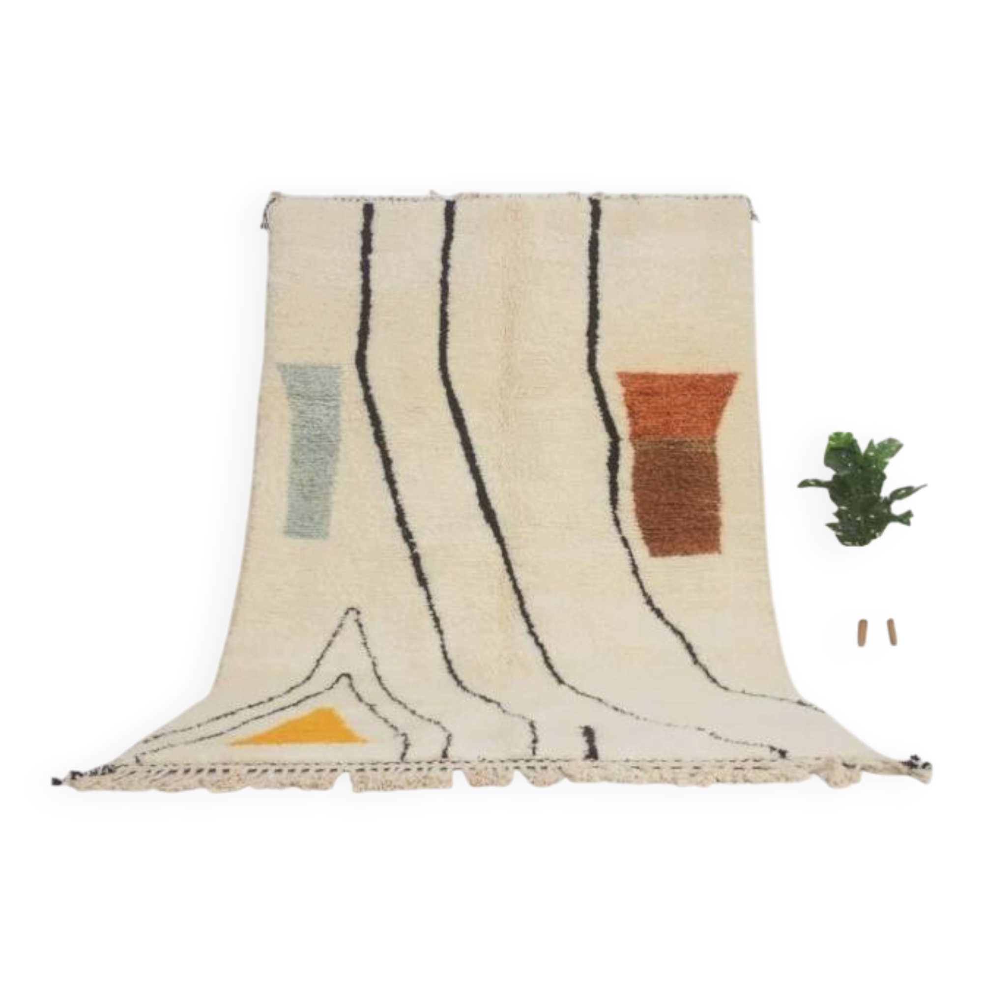 Beni Ouarain Berber rug, nomadic lines, 3*2m.
