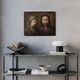 Antique French painting on panel, Christ and the Madonna from 18th century