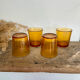 6 amber glasses Sierra vintage