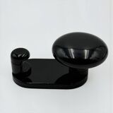 Set de 3 patères murales noires design C Bartoli Italie années 70