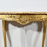 Table de milieu en bois doré, style Louis XV – fin XIXème