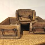 Set of 3 old brick moulds