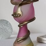 Vase pâte de verre XXème signé