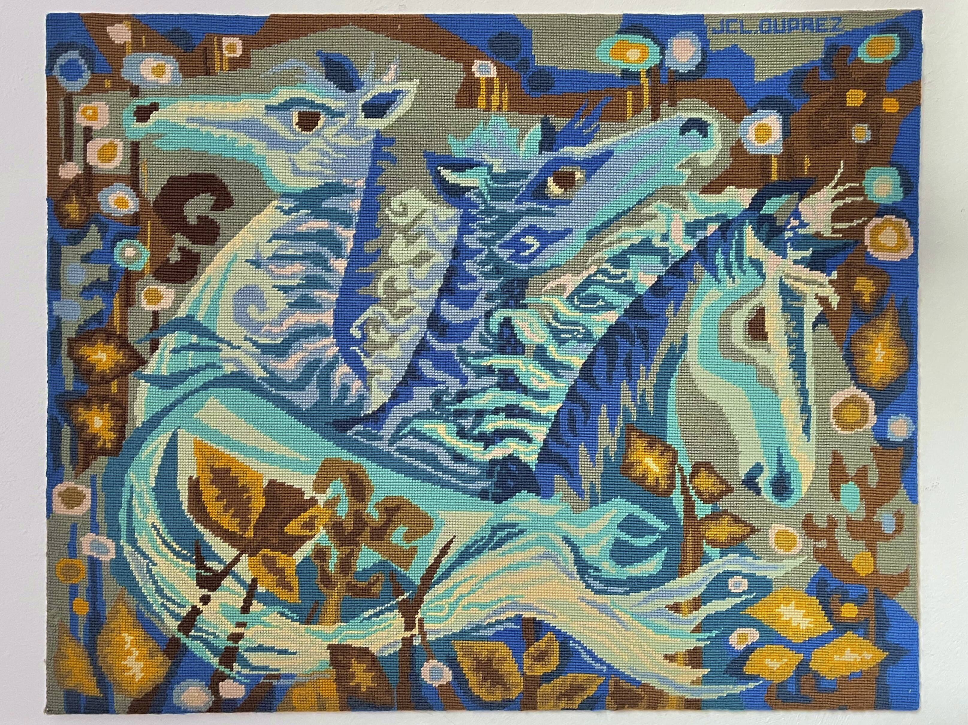 JCL Duprez tapestry "the azure horses"